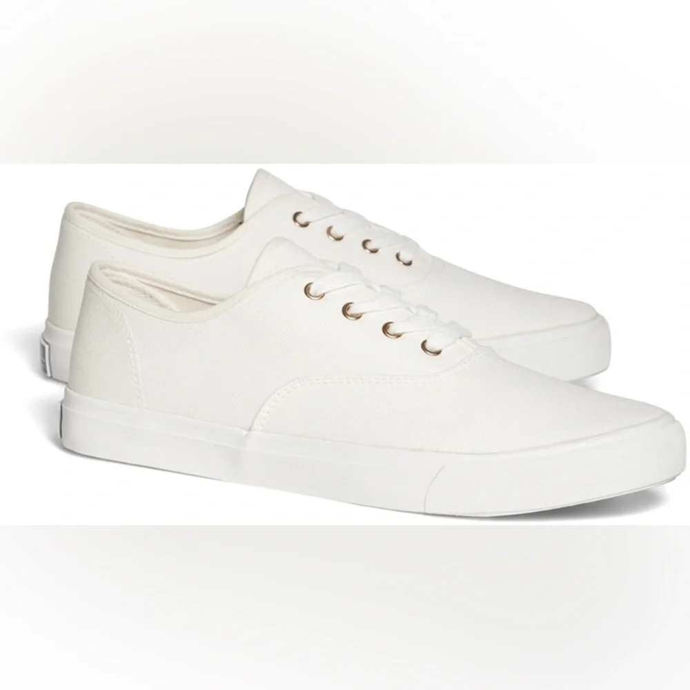Brooks Brothers Women’s White Canvas Casual Sneakers Hamptons Coastal Sz 10.5